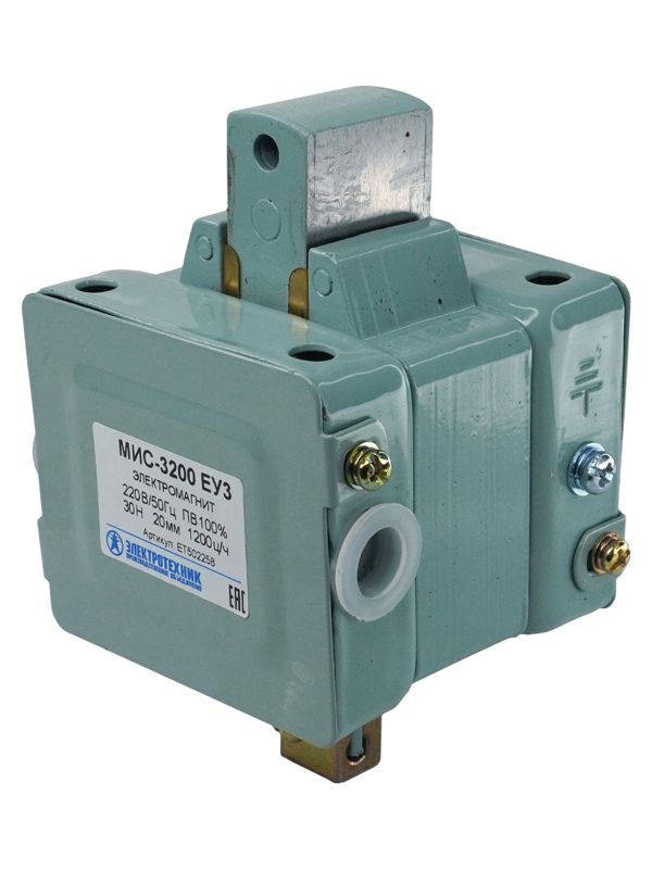 электромагнит мис 3200 еу3 220в толкающее исполнение пв 100% ip20 с жесткими выводами электротехник et502258 от BTSprom.by