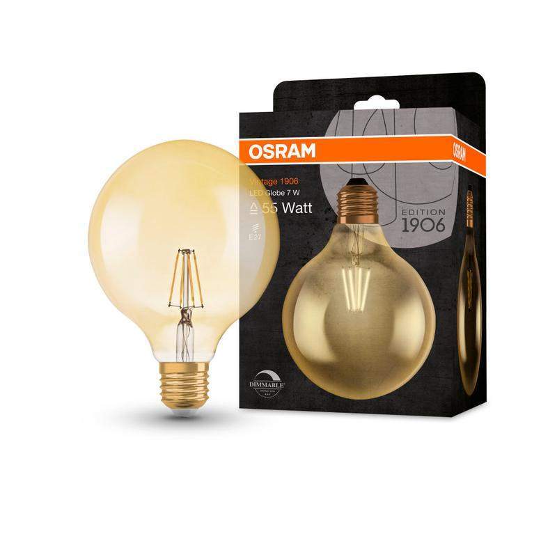 лампа светодиодная филаментная 1906 led globe 6.5w/824 fil gd fs1 e27 230в osram 4058075808997 от BTSprom.by