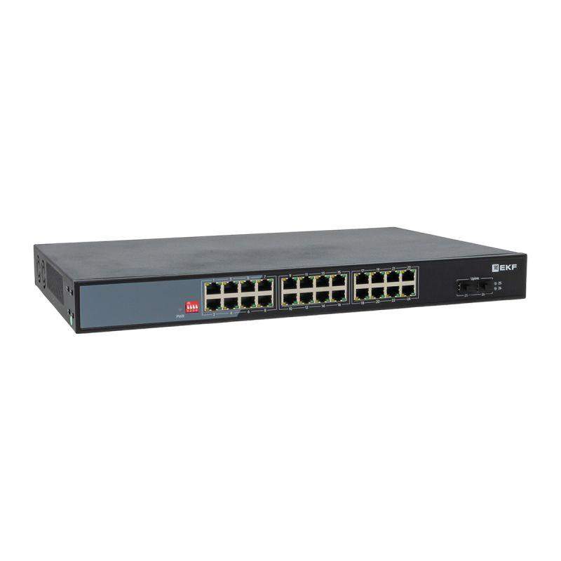 коммутатор неуправляемый промышленный u-2gx/sfp-24gtp-r 2 порта 1000base-x sfp 24 порта 10/100/1000base-t(x) rj45 c poe монтаж в 19" стойку tsx ekf tsx-u-2gx/sfp-24gtp-r от BTSprom.by