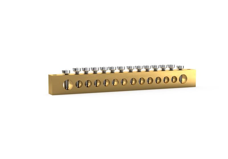 шина pen "земля-ноль" 8х12мм 14 отвер. латунь tokov electric tke-bsb-812-14-n/pen от BTSprom.by