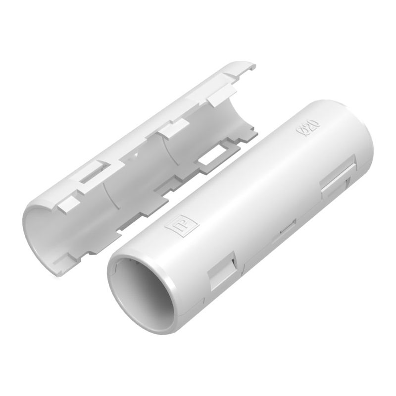 муфта разборная d20мм бел. (уп.10шт) промрукав pr13.02445 от BTSprom.by