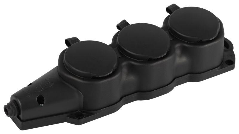 колодка 3-м с заземл. 16a ip44 kx-3e-b-ip44 каучук. черн. эра б0068453 от BTSprom.by