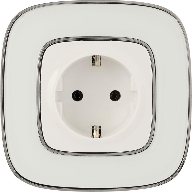  Розетка 1-м СП Valena Allure 16А IP2X 250В 2P+E безвинтов. клеммы с лицев. панелью механизм бел. Leg 753721 фото в каталоге от BTSprom.by