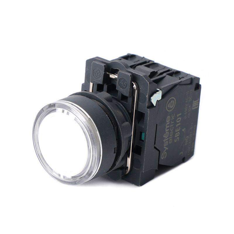 кнопка модульная sb5 с подсветкой в сборе 22мм пластик 230-240вac 1но+1нз бел. se sb5aw31m5 от BTSprom.by