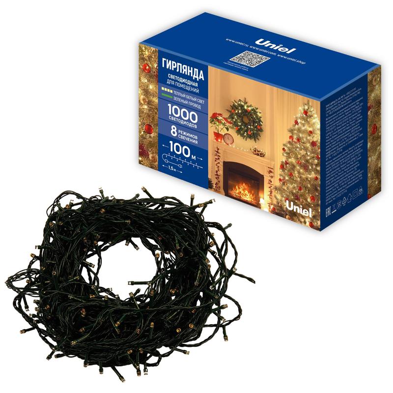 гирлянда светодиодная uld-s10000-1000/dga warm white ip20 uniel ul-00009933 от BTSprom.by