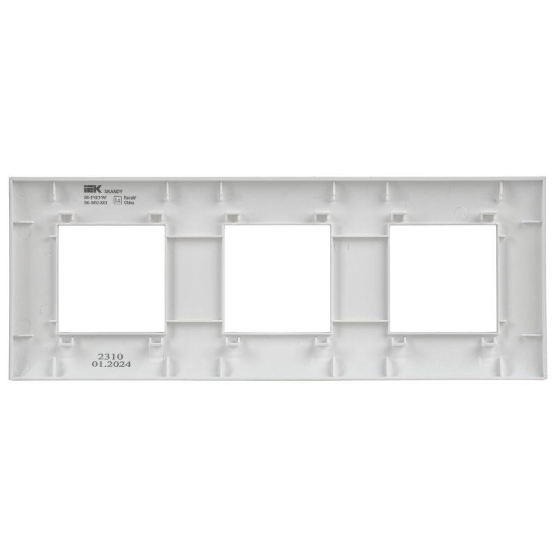  Рамка 3-м SKANDY SK-F03W арктич. бел. IEK SK-M32-K01 фото в каталоге от BTSprom.by