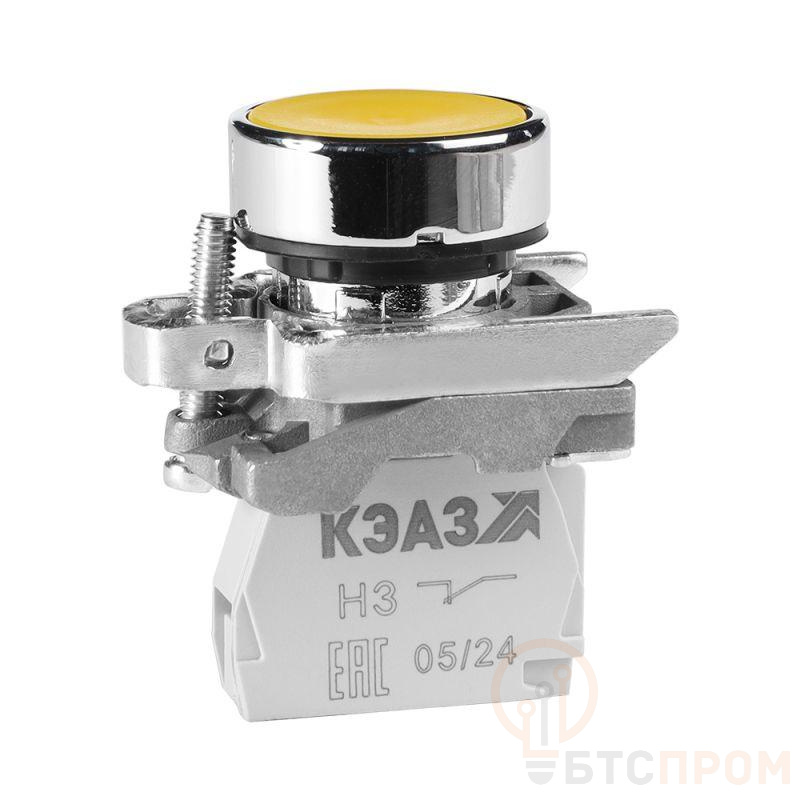 Кнопка КМЕ4511мС желт. 1но+1нз цилиндр IP54 КЭАЗ 354451 фото в каталоге от BTSprom.by  Кнопка КМЕ4511мС желт. 1но+1нз цилиндр IP54 КЭАЗ 354451 фото в каталоге от BTSprom.by