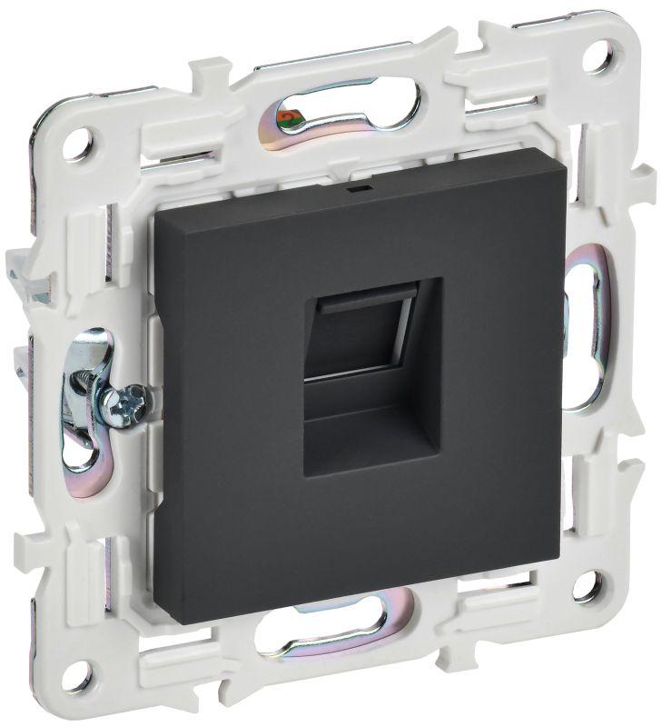 розетка компьютерная rj45 кат.5e skandy sk-k01g графит iek sk-k10-1-k53 от BTSprom.by