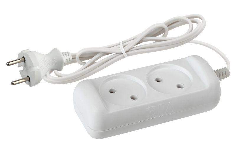 удлинитель 2х5м без заземл. 6а ip20 ux-2-5m шввп 2х0.75 эра б0038559 от BTSprom.by