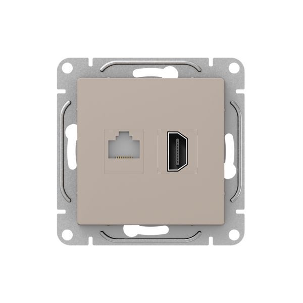 розетка сп эпика hdmi + rj45 кат.5 механизм крем. ekf up1-soi-hdmi-rj45 от BTSprom.by