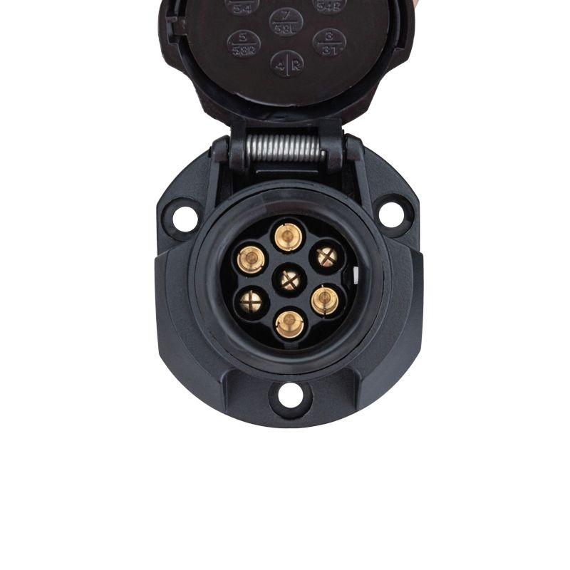  Розетка фаркопа 12В 7 контактов пластик Rexant 16-0321 фото в каталоге от BTSprom.by