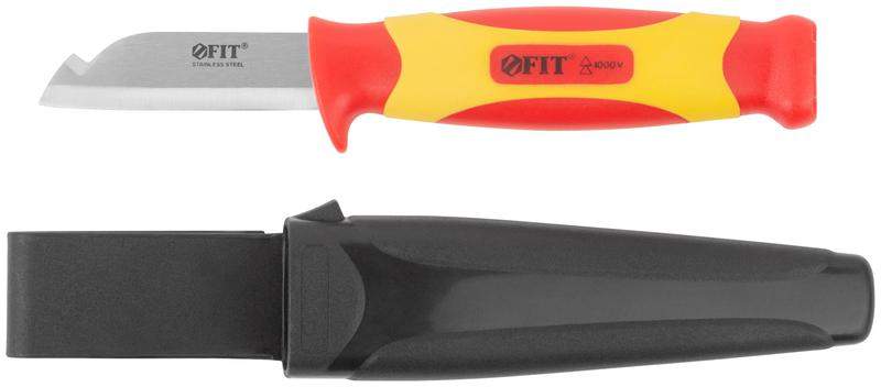 нож изолированный 1000в нерж. сталь 190мм лезвие 68мм прорезин. ручка fit 10607 от BTSprom.by