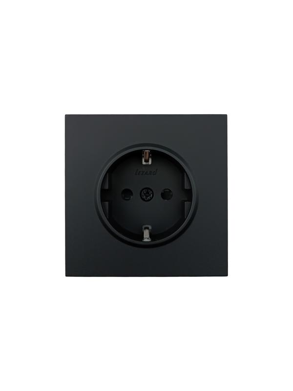  Розетка 1-мест. с защитн.шторк. ПБТ СП ZIMA IP20 10А безвинт. зажим черн. бархат LEZARD 704-4288-124BQC фото в каталоге от BTSprom.by