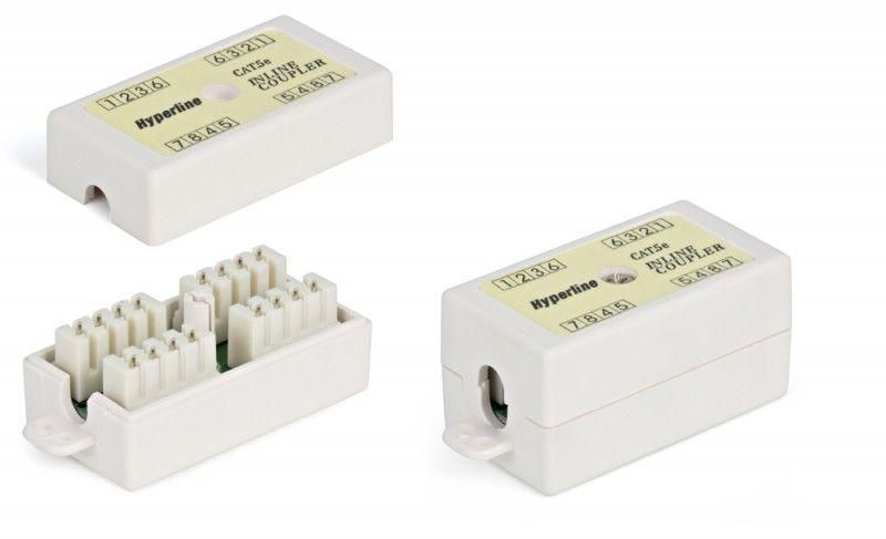 адаптер проходной (coupler) dual idc 4 пары кат.5e ca-idc-c5e-wh hyperline 23533 от BTSprom.by