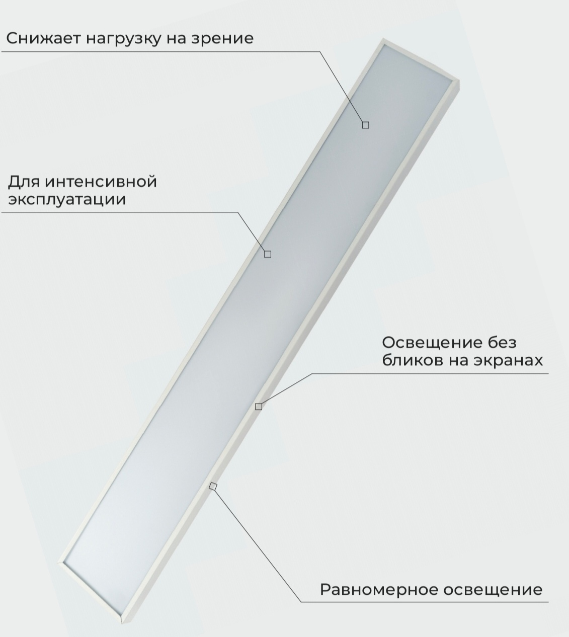 светильник ддо/abi office 03/33 вт серия 200 l от BTSprom.by