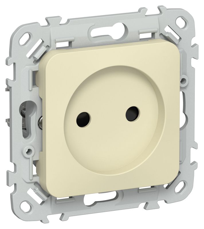 розетка сп flite рсш01-1-флн 10а без заземл. с защ. шторками безвинтовое крепление механизм навахо iek fi-r13-10-1-k87 от BTSprom.by