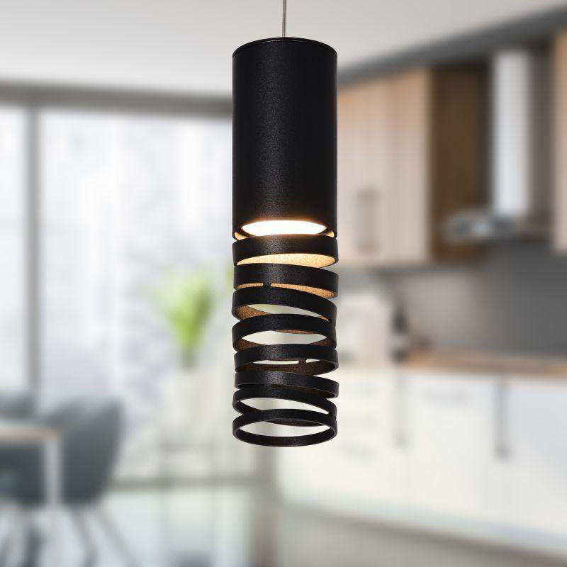 светильник подвесной (подвес) pl22 bk mr16 gu10 потолочный цилиндр черн. эра б0058508 от BTSprom.by