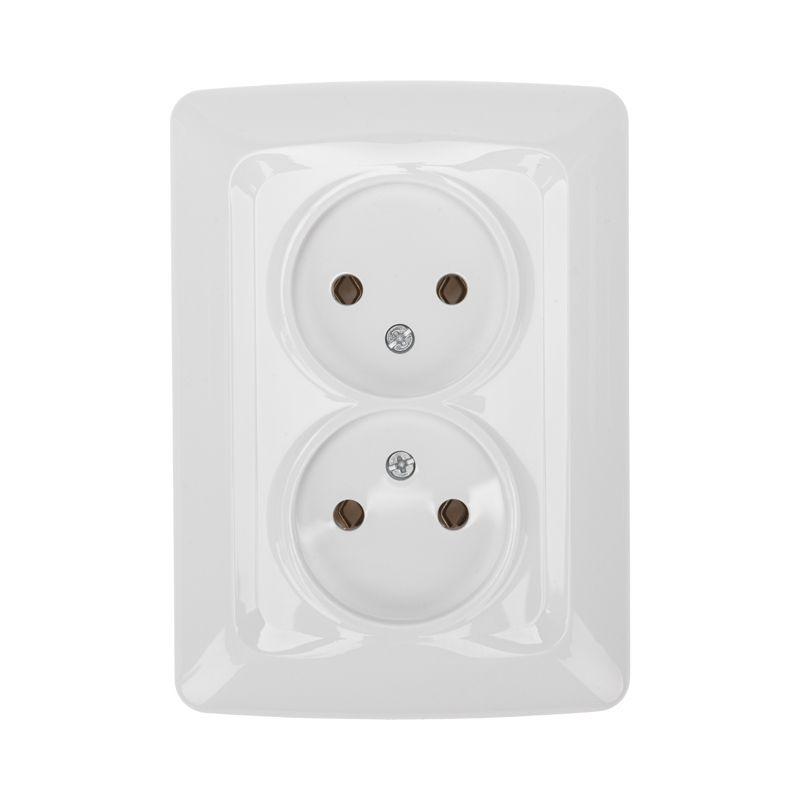 розетка 2-м сп 10а dea без заземл. бел. kranz kr-78-0217 от BTSprom.by