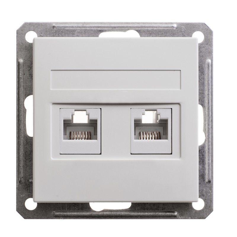 розетка компьютерная + телефонная 2-м сп w59 rj45 + rj11 кат.5e механизм бел. se rsi-251tk5e-1-86 от BTSprom.by
