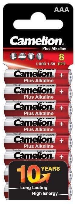 элемент питания алкалиновый aaa/lr03 1.5в plus alkaline sp8 (уп.8шт) camelion 14861 от BTSprom.by