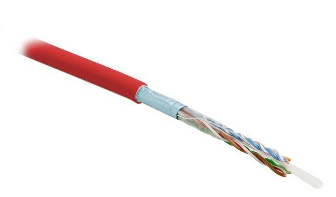 кабель витая пара экранир. f/utp кат.5e 4 пары 24 awg ож solid экран-фольга pvc -20град.c-+75град.c futp4-c5e-s24-in-pvc-rd-305 гарантия: 15 лет компонентн. / 25 лет системн. красн. (уп.305м) hyperline 444624 от BTSprom.by