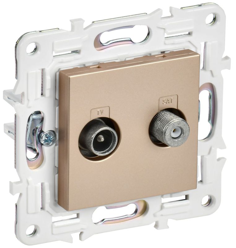розетка двойная tv+sat skandy sk-a13sa песочн. iek sk-af20-o-k98 от BTSprom.by