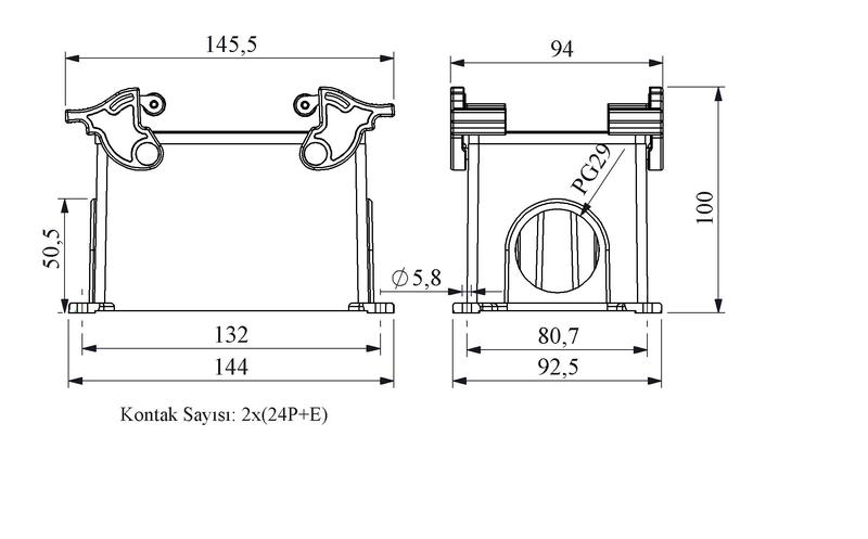 розетка 4-фиксаторабоковой ввод для панели 48 полюсов 16а emas ebm48pd14 от BTSprom.by