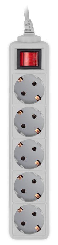 удлинитель с сетевым фильтром 5х5м pet ap01006-5-g сер. (пакет пэ) pc pet 619891 от BTSprom.by