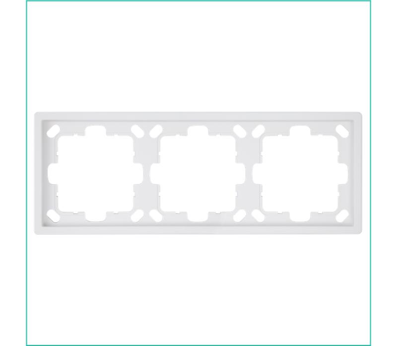 рамка 3-м сп fd бел. матов. soft touch jasmart fd1003pwm от BTSprom.by