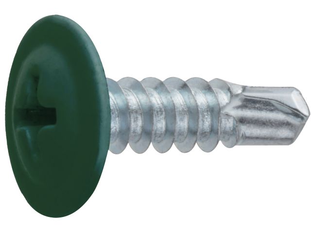 саморез 4.2х16 мм с прессшайбой, цинк, со сверлом, ral 6002 (14000 шт в коробе) starfix (цвет лиственно-зеленый) sm-40883-14000 от BTSprom.by