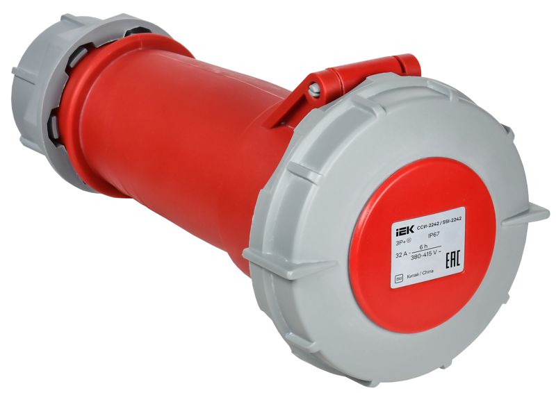 розетка переносная сси-2242 32а 4п 3p+pe 6ч 380в ip67 iek psr22-032-4-0-67 от BTSprom.by