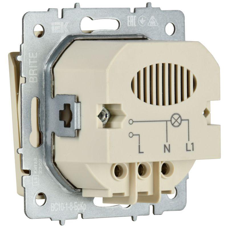  Выключатель карточный BRITE 30А ВС10-1-8-БрКр механизм беж. IEK BR-V11-0-10-K10 фото в каталоге от BTSprom.by