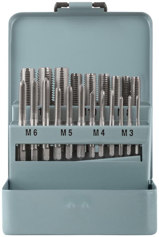  Метчики легированная сталь профи 21шт м3-М12 металлический кейс FIT 70801 фото в каталоге от BTSprom.by