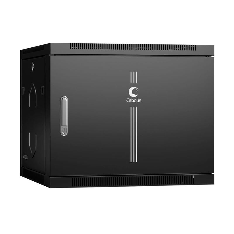 шкаф телекоммуникационный настенный sh-05f-9u60/45m-bk 19дюйм 9u 600х450х501мм дверь метал. черн. (ral 9004) cabeus 8601c от BTSprom.by