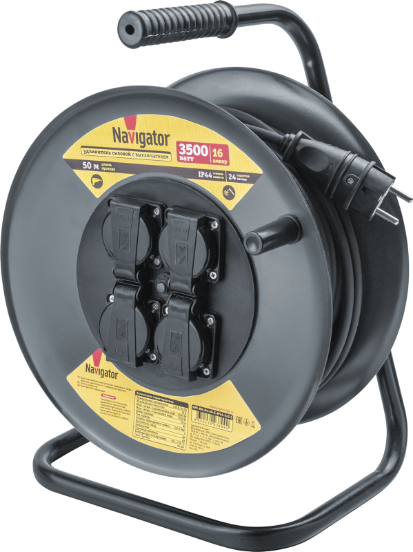 удлинитель на катушке 4х50м с заземл. 16а ip44 кг 3х2.5 npe-rm-04-50-e-ip44-3x2.5 navigator 93899 от BTSprom.by
