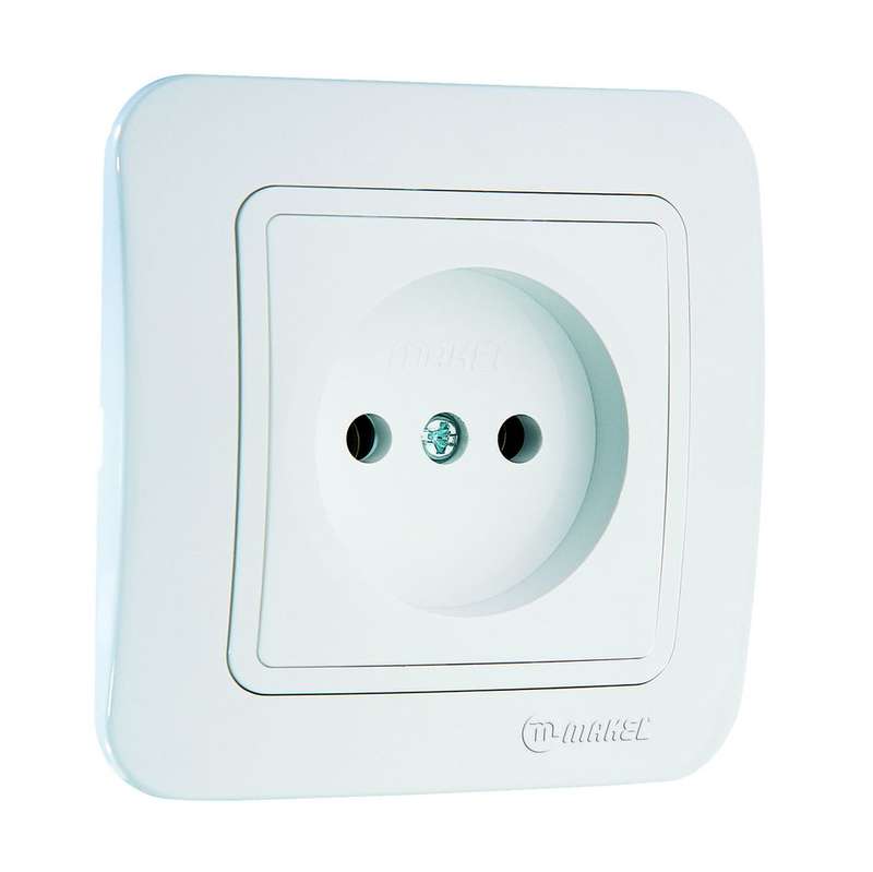 розетка 1-м сп lillium 16а ip20 без заземл. бел./бел. makel 70022 от BTSprom.by