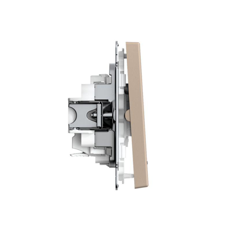  Выключатель 2-кл. ArtGallery (сх. 5а) 10AX с подсветкой быстрозажим. клем. механизм песочн. SE GAL001253S фото в каталоге от BTSprom.by