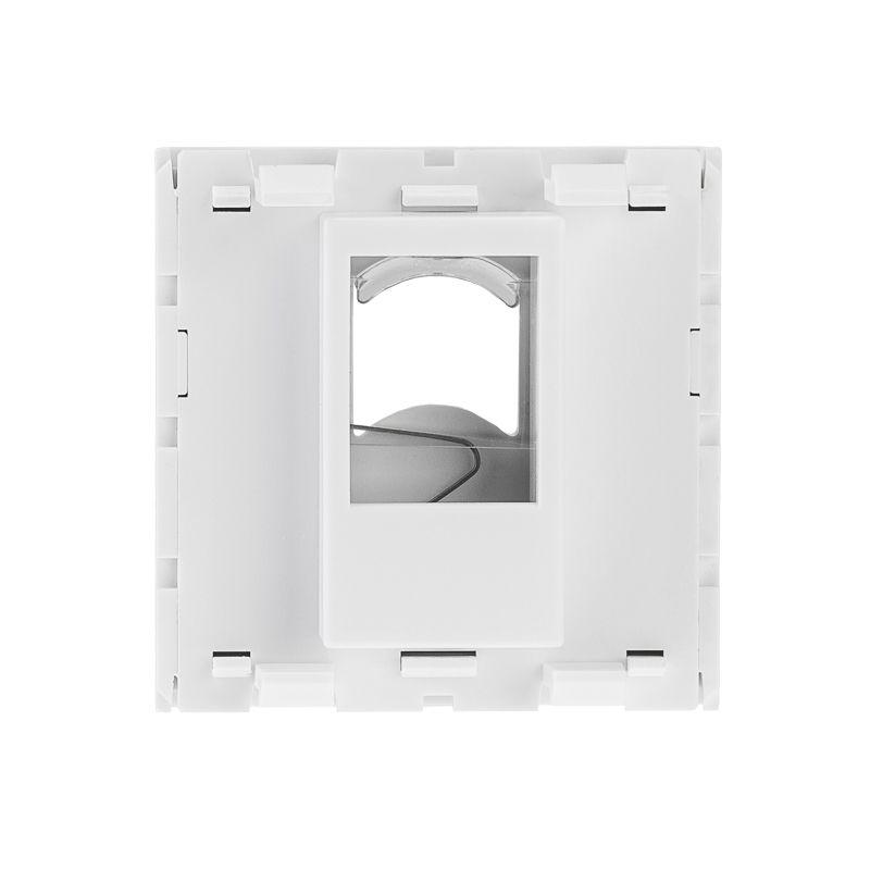  Вставка Mosaic 45х45 на 1 порт с прозр. шторкой и увеличенным окном маркировки бел. Rexant 03-0161 фото в каталоге от BTSprom.by