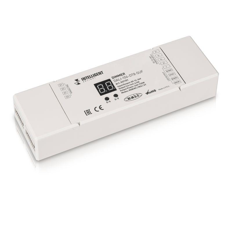 диммер intelligent dali-104-dt8-suf 12-36в rgbw/mix/xy 4х5а ip20 пластик arlight 031151 от BTSprom.by