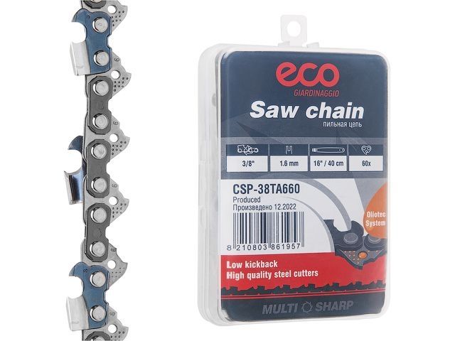 цепь 40 см 16" 3/8" 1.6 мм 60 зв. 38ta (в пласт. боксе) eco csp-38ta660 от BTSprom.by