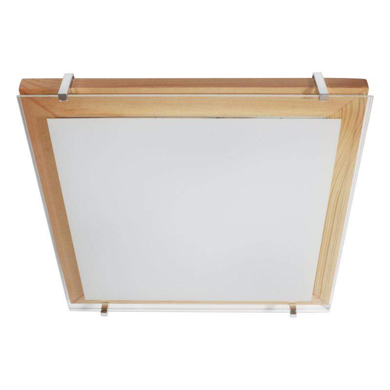  Светильник НПБ 09-3х40-003 "Полесье" 400х400 М97 бел. /корпус сосна /держатель хром (инд. упак.) Элетех 1005205893 фото в каталоге от BTSprom.by