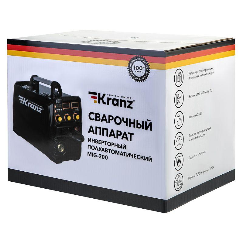  Аппарат сварочный инверторный полуавтоматический MIG-200 Kranz 11-0927 фото в каталоге от BTSprom.by