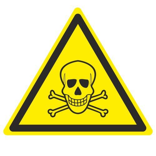 знак w 03 "опасно. ядовитые вещества" 200х200х200мм пленка самоклеящаяся ekf an-w-03 от BTSprom.by