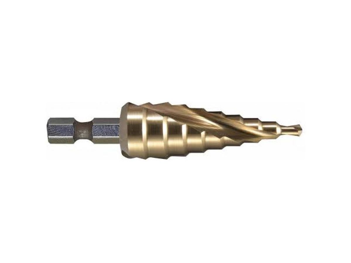 сверло ступенчатое hss tin с спиральным желобком, 4-20, 1/4" (makita) d-40185 от BTSprom.by