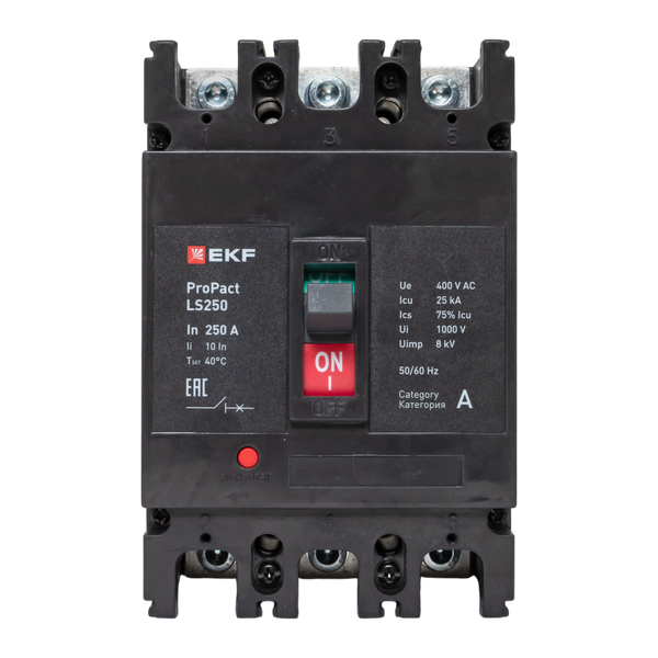  Выключатель автоматический LS250 25кА 3P 250А ProPact EKF mccb-250-25-3-250-ls фото в каталоге от BTSprom.by