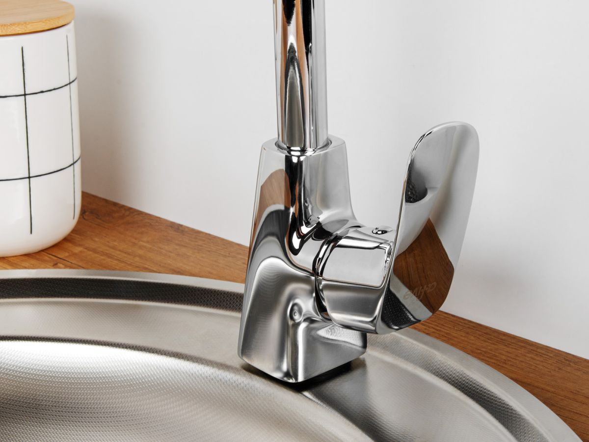  Смеситель для кухни (Lt) D35, серия Daisy хром, a-five (J-излив: длина 156 мм, высота 258 мм, поворотный) A5-0324 фото в каталоге от BTSprom.by