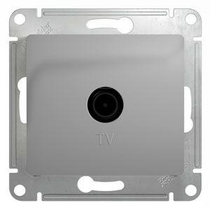 розетка телевизионная оконечная tv 1-м сп glossa 1дб механизм алюм. se gsl000391 от BTSprom.by