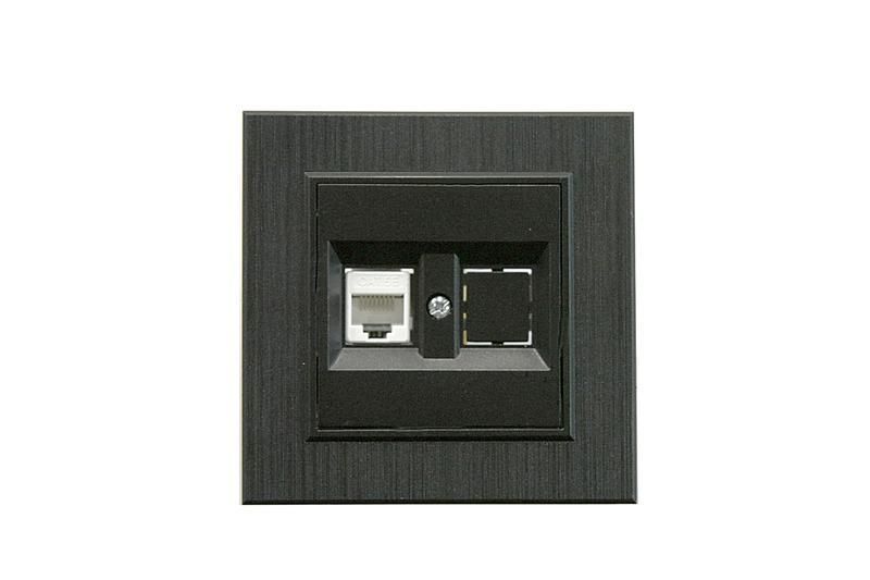 розетка компьютерная cat 5+гнездо karea line star чер. makel 86054035 от BTSprom.by