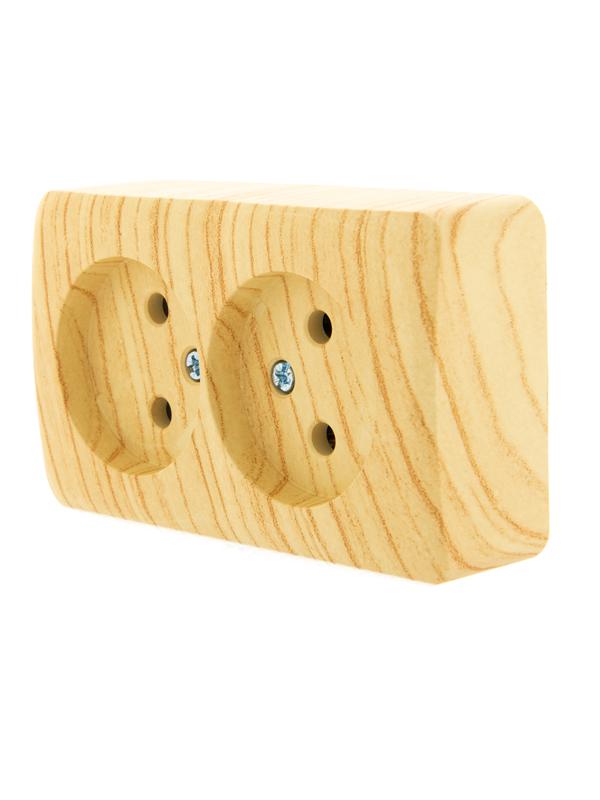 Розетка 2-м ОП Viola 16А IP20 без заземл. беленый дуб LEZARD 751-5200-128 фото в каталоге от BTSprom.by  Розетка 2-м ОП Viola 16А IP20 без заземл. беленый дуб LEZARD 751-5200-128 фото в каталоге от BTSprom.by