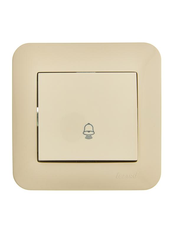 кнопка звонка 1-кл.сп asti 10а ip20 в сборе крем. lezard 7081-0303-103 от BTSprom.by